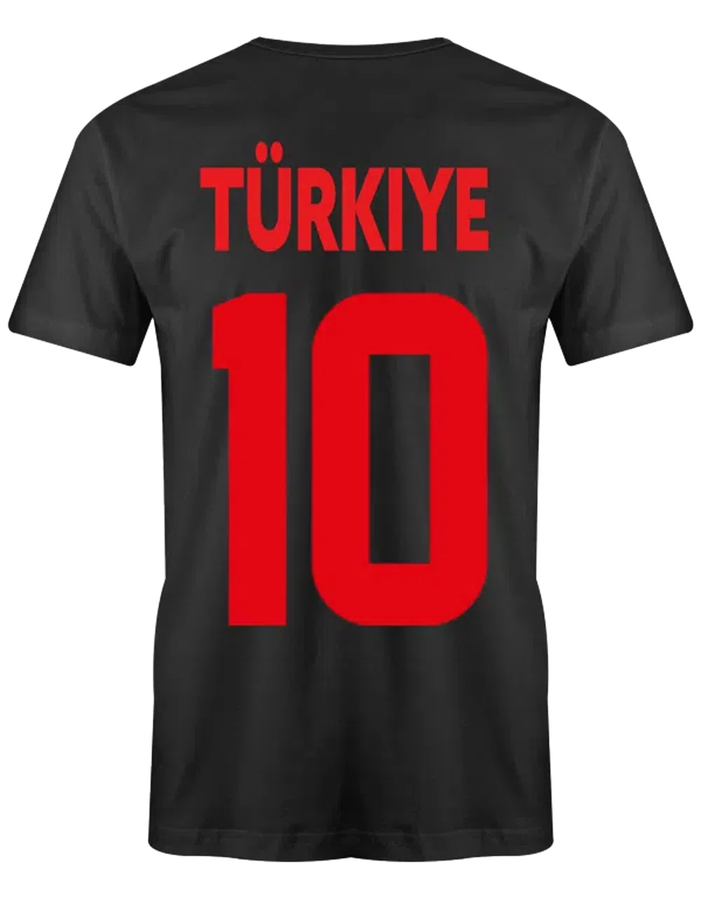 Türkiye Tshirt mit Wunschnummer auf Vorder und Rückseite- EM WM - Türkei - Herren T-Shirt - Fanshirt