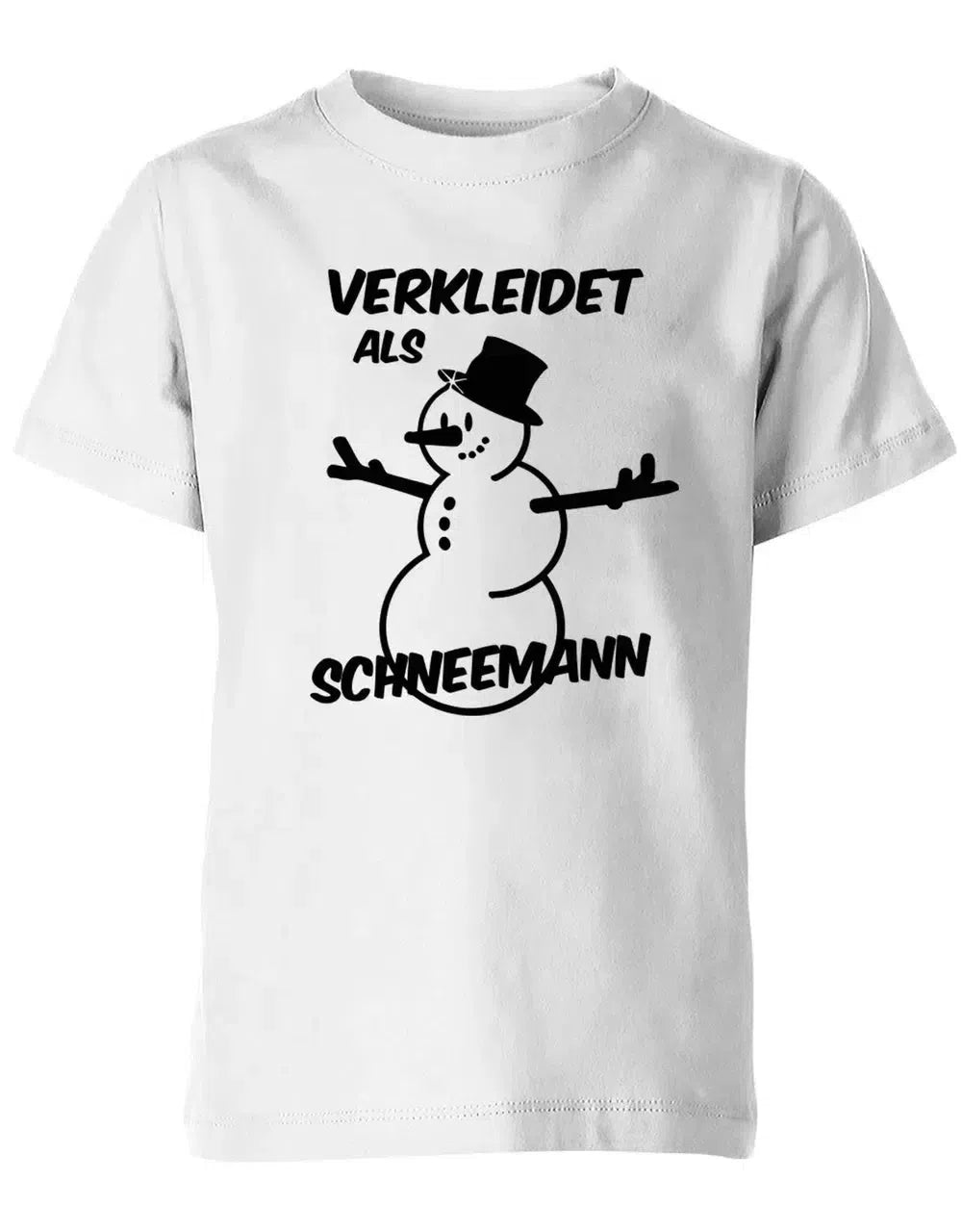 Verkleidet als Schneemann - Kinder T-Shirt Kostüm