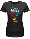 Beste-Mama-3-Kinder-Wusnchnamen-Damen-Shirt-schwarz