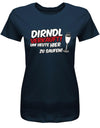 Dirndl-verkauft-um-heute-hier-zu-saufen-Damen-Shirt-Navy