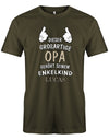 Opa Shirt personalisiert - Dieser großartige Opa gehört seinen Enkelkind. Mit Namen vom Enkelkind. Army