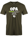 Opa T-Shirt Spruch für werdenden Opa - Opa Loading 2025 Balken lädt. Fußabdrücke Baby. army