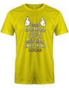 Opa Shirt personalisiert - Dieser großartige Opa gehört seinen Enkelkind. Mit Namen vom Enkelkind. Gelb