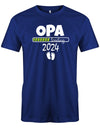 Opa T-Shirt Spruch für werdenden Opa - Opa Loading 2024 Balken lädt. Fußabdrücke Baby. Royalblau