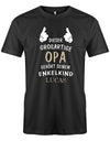 Opa Shirt personalisiert - Dieser großartige Opa gehört seinen Enkelkind. Mit Namen vom Enkelkind. Schwarz
