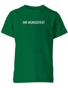 Kinder Tshirt mit Wunschtext.  Minimalistisches Design. Grün