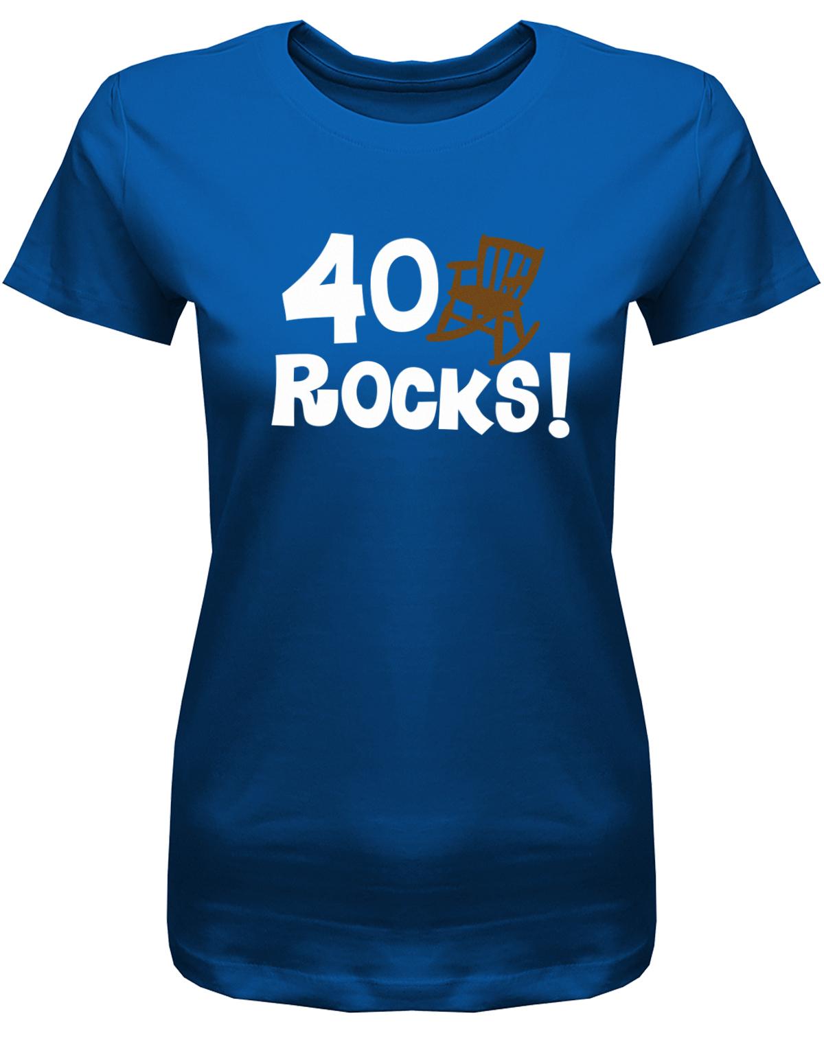 bedrucktes tshirt für damen zum 40. Geburtstag. vierzig Jahre Rocks