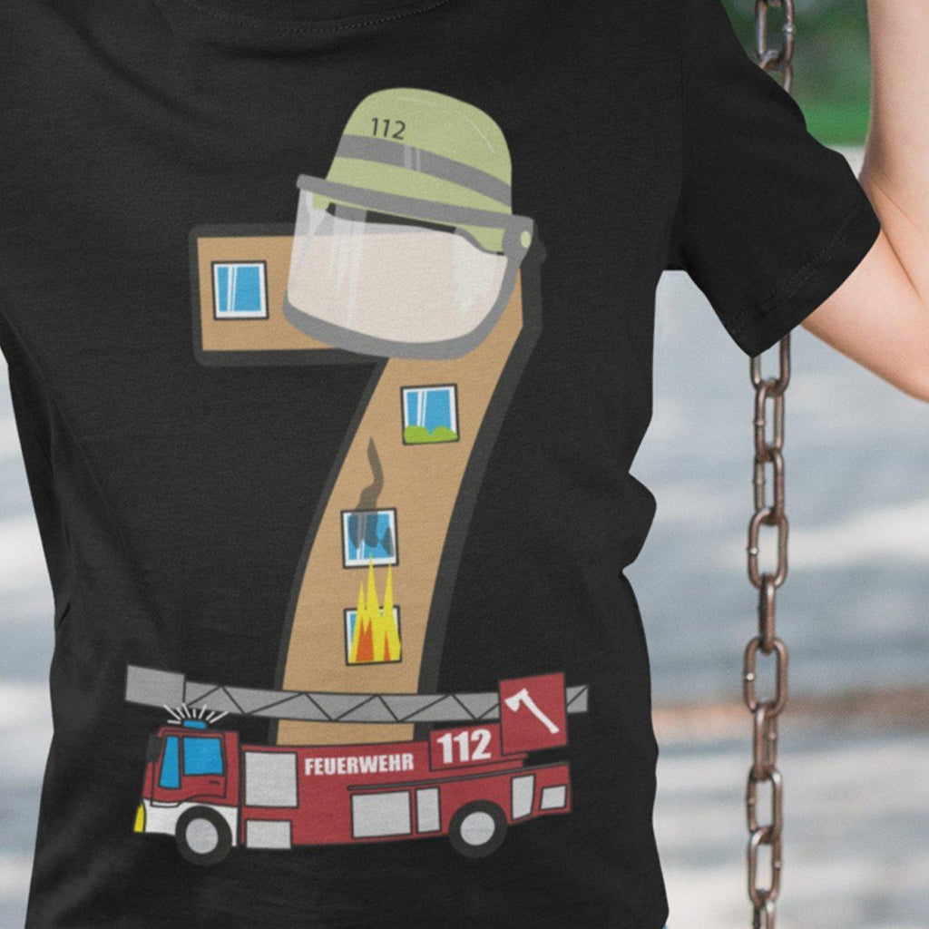 Kinder T-Shirt Zum 7. Geburtstag – „Superheld Sieben“ Motiv Aus Baumwolle