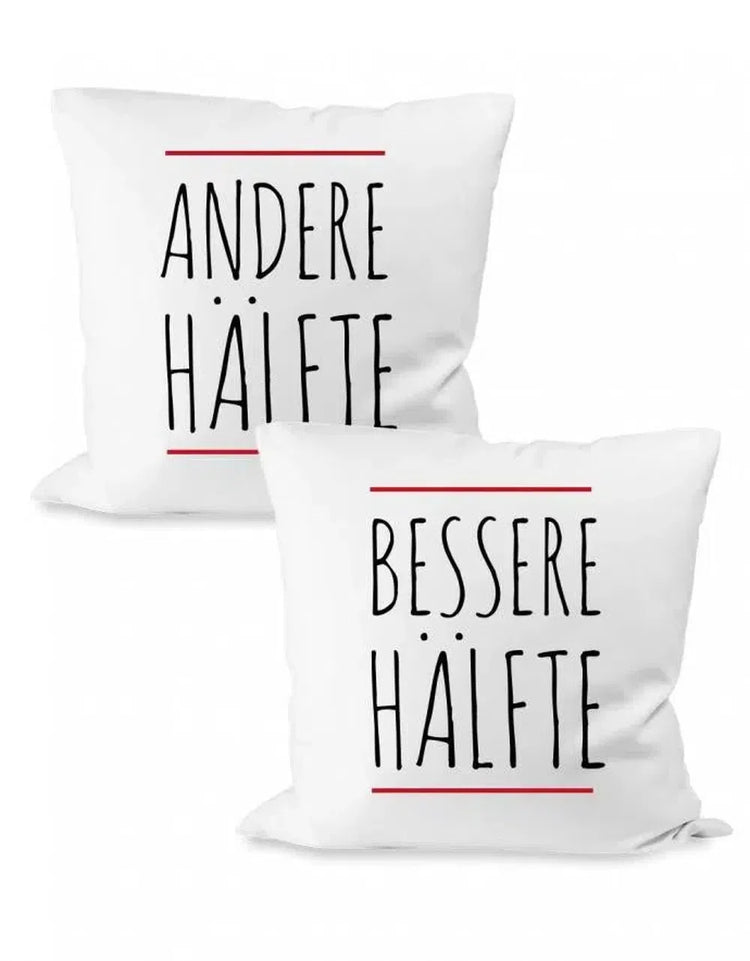 Bessere Hälfte Andere Hälfte Partner Couple Kissen Set