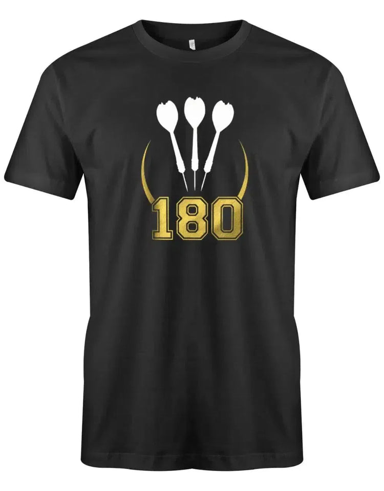 Dart T-Shirt - 180 Bullseye für Dart-Freunde und Fans