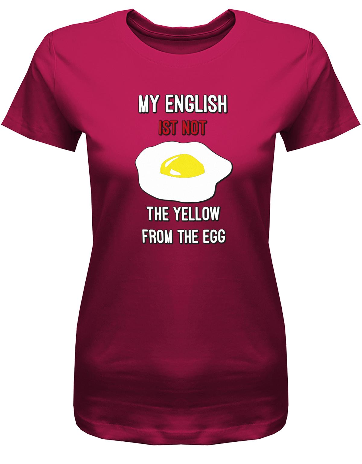 denglisch bedrucktes t shirt für Herren & Damen. My english is not the yellow from the egg