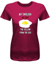 denglisch bedrucktes t shirt für Herren & Damen. My english is not the yellow from the egg