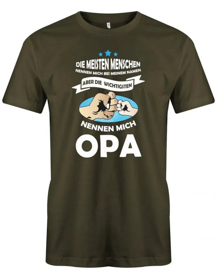 Opa Herren T-Shirt - Die wichtigsten nennen mich Opa - Geschenk für Opa