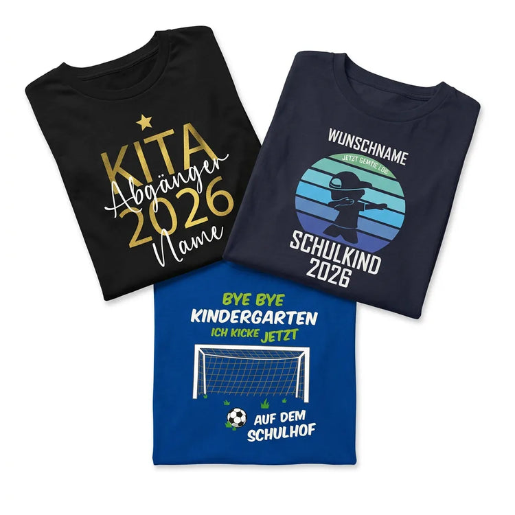 Einschulung und Kita Abgänger T-Shirts mit lustigen Motiven für Kinder