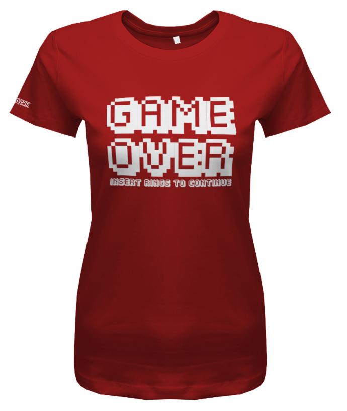 Damen gamer t shirt mit Game over Motiv. Für männliche und weibliche gamer & player