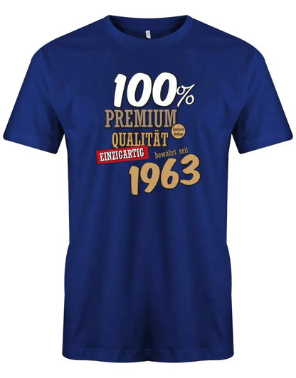 100 Prozent Premium Qualität seit 1963 - Jahrgang 1963 Geschenk Männer Shirt