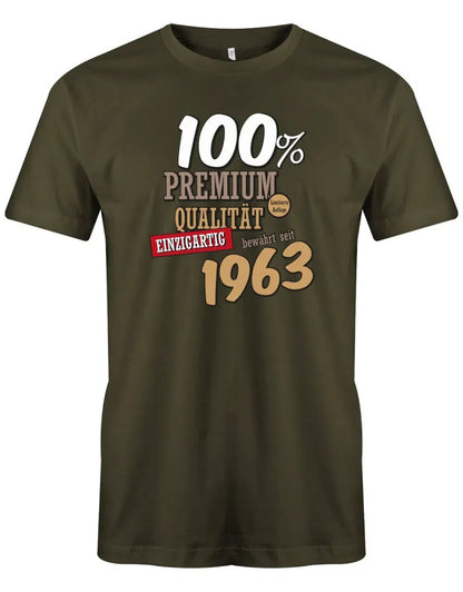 100 Prozent Premium Qualität seit 1963 - Jahrgang 1963 Geschenk Männer Shirt