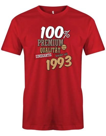 100 Prozent Premium Qualität seit 1993 - Jahrgang 1993 Geschenk Männer Shirt
