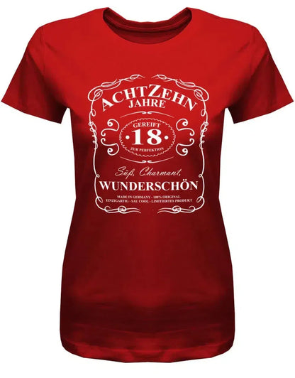18 Jahre gereift zur Perfektion - 18 Geburtstag Shirt Mädchen