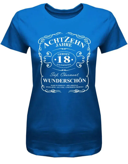 18 Jahre gereift zur Perfektion - 18 Geburtstag Shirt Mädchen