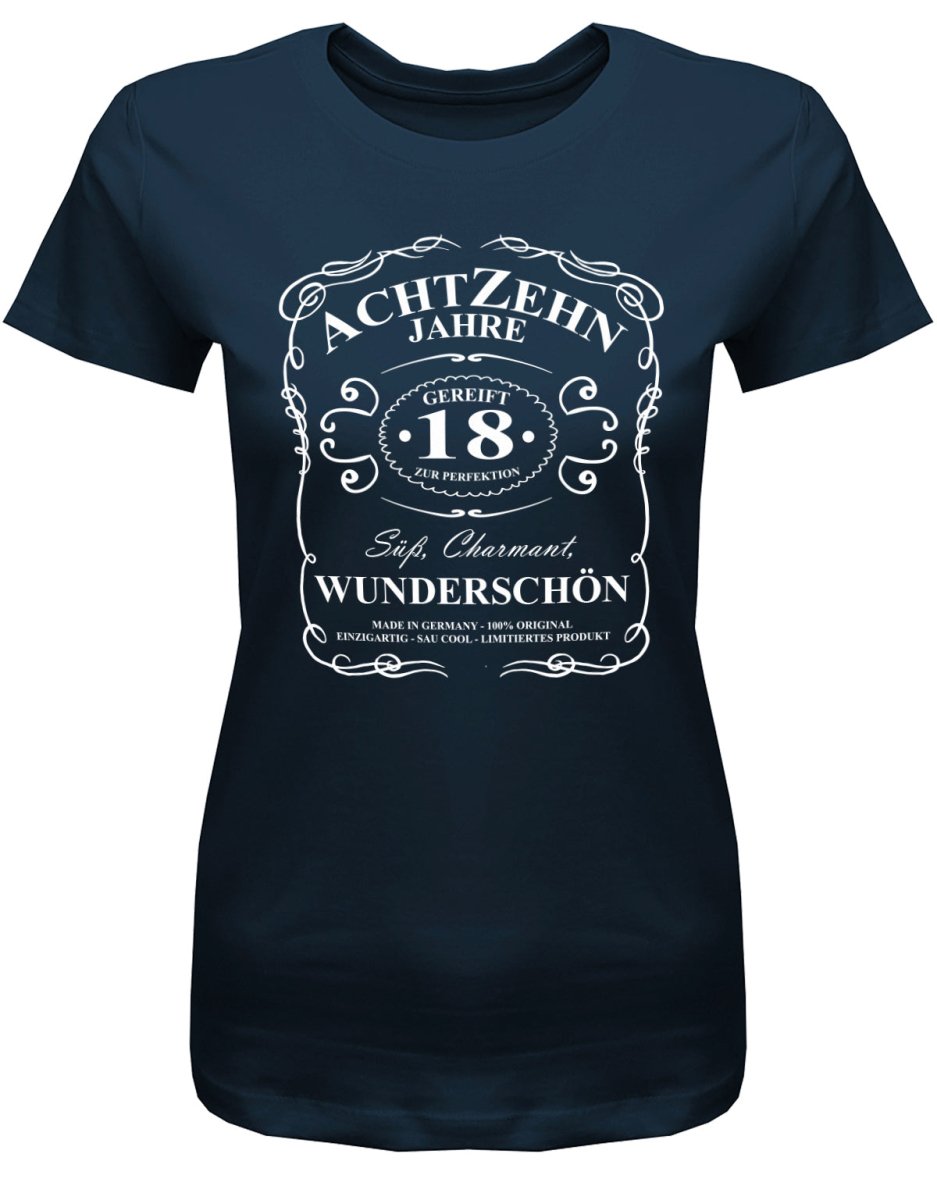 18 Jahre gereift zur Perfektion - 18 Geburtstag Shirt Mädchen - T-Shirt bedrucken mit lustigen Sprüchen bei - myShirtStore