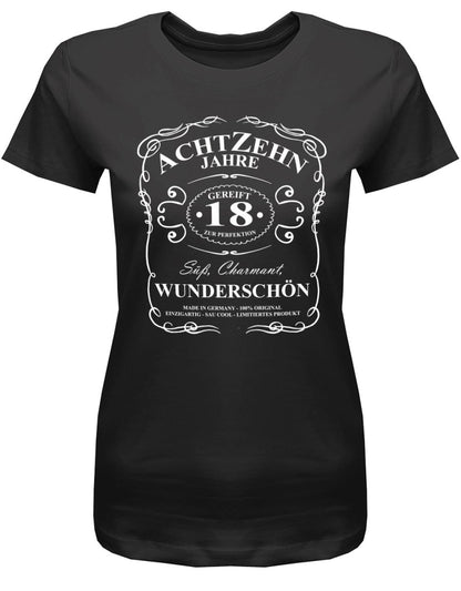 18 Jahre gereift zur Perfektion - 18 Geburtstag Shirt Mädchen - T-Shirt bedrucken mit lustigen Sprüchen bei - myShirtStore