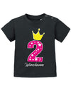 2 Krone Sterne mit Wunschname Mädchen - Baby T-Shirt - T-Shirt bedrucken mit lustigen Sprüchen bei - myShirtStore