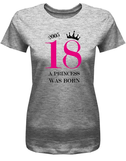 2005 Princess was born Krone - 18 Geburtstag Shirt Mädchen