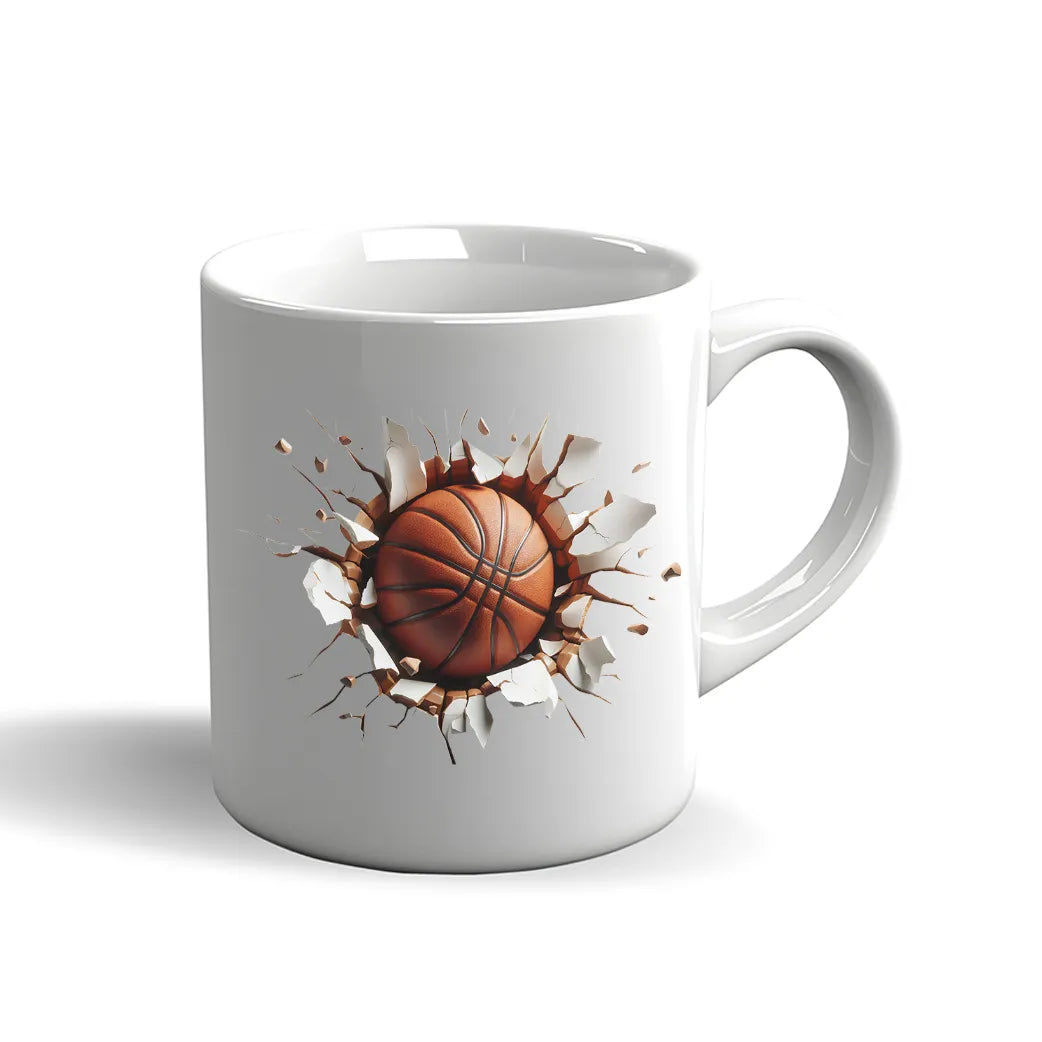 Basketball Tasse – 3D Effekt Motiv mit durchbrechendem Ball