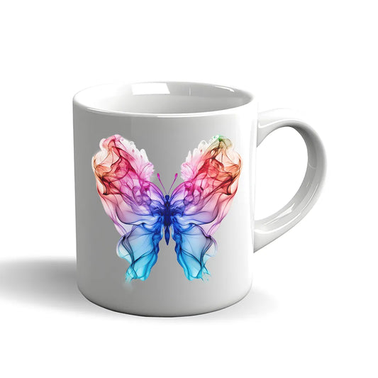 Schmetterling Tasse – Buntes Aquarell Rauch Design