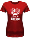 40 Coole Alte Sau mit Wunschname - 40 Geburtstag Shirt Frau - T-Shirt bedrucken mit lustigen Sprüchen bei - myShirtStore