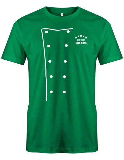 5 Sterne Chefkoch Jacke Design mit Name - grillen - kochen - Herren T-Shirt