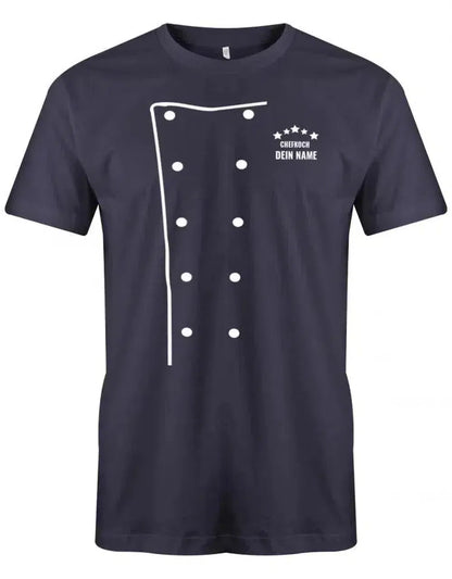 5 Sterne Chefkoch Jacke Design mit Name - grillen - kochen - Herren T-Shirt