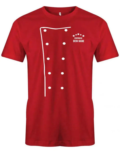 5 Sterne Chefkoch Jacke Design mit Name - grillen - kochen - Herren T-Shirt