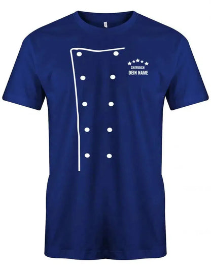 5 Sterne Chefkoch Jacke Design mit Name - grillen - kochen - Herren T-Shirt