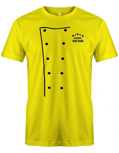 5 Sterne Chefkoch Jacke Design mit Name - grillen - kochen - Herren T-Shirt