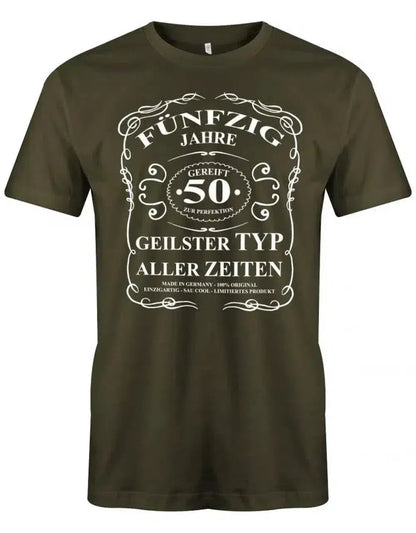 50 Jahre gereift zur Perfektion - geilster Typ aller Zeiten - Geburtstag - Herren T-Shirt