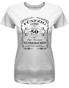 50 Jahre gereift zur Perfektion - Süß Charmant Wunderschön - 50 Geburtstag Shirt Frau - T-Shirt bedrucken mit lustigen Sprüchen bei - myShirtStore