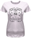 50 Jahre gereift zur Perfektion - Süß Charmant Wunderschön - 50 Geburtstag Shirt Frau - T-Shirt bedrucken mit lustigen Sprüchen bei - myShirtStore