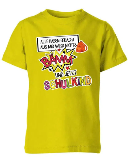 Schulanfang Shirt Kind BÄMM Comic Design