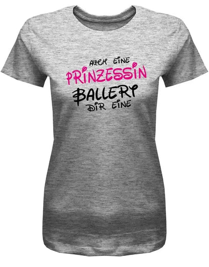 Auch eine Prinzessin ballert dir eine - Comic Fun T-Shirt - Damen T-Shirt
