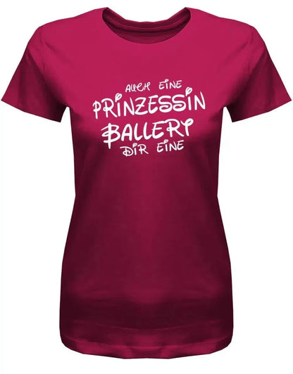 Auch eine Prinzessin ballert dir eine - Comic Fun T-Shirt - Damen T-Shirt