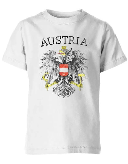Austria Vintage Look - Österreich Fan - EM WM - Kinder T-Shirt