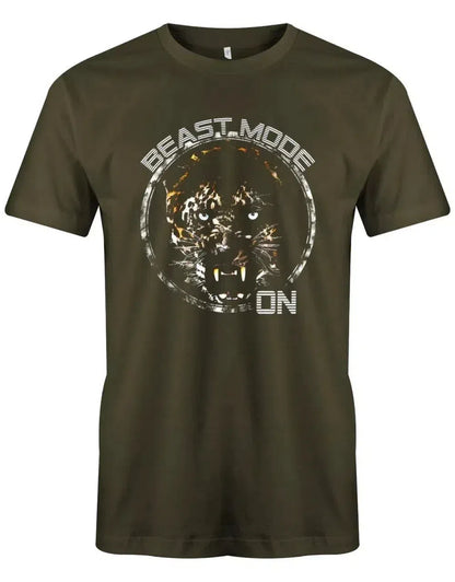Beast Mode On - Leopard - Bodybuilder - Herren T-Shirt