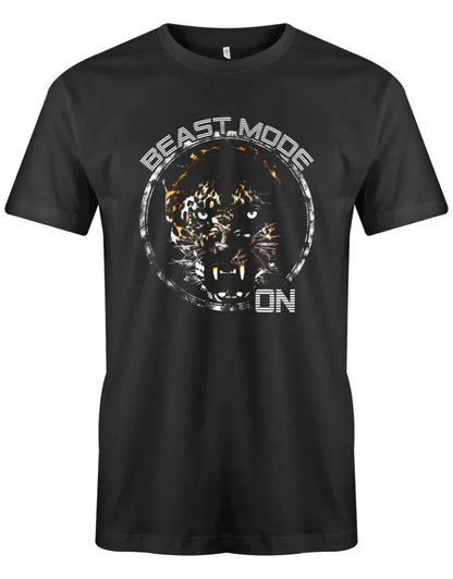 Beast Mode On - Leopard - Bodybuilder - Herren T-Shirt