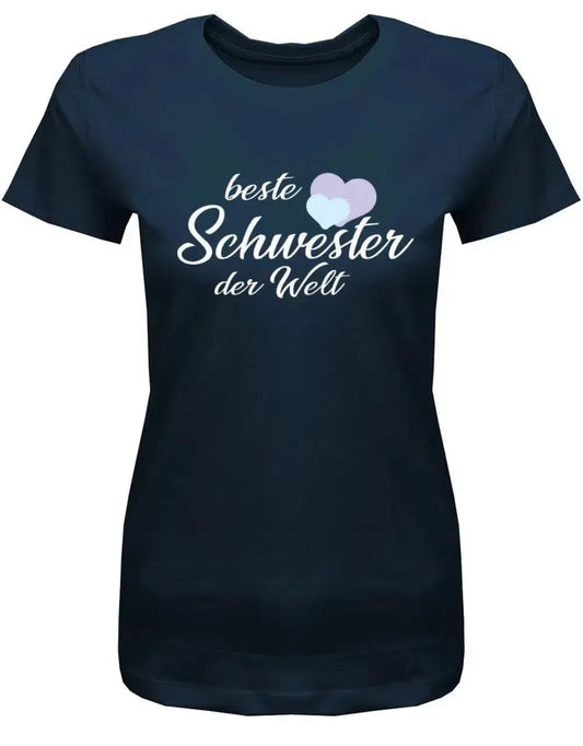 Beste Schwester der Welt - Herzchen - Sister - Damen T-Shirt