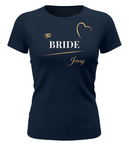 Bride Shirt Blue – Personalized Bachelorette Party Bride Outfit