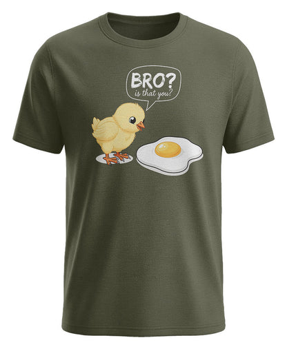 funshirt herren bro is that you küken spiegelei t shirt grau lustiges sprüche shirt männer