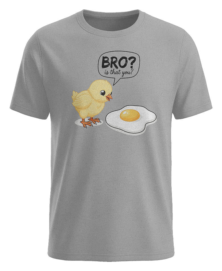 lustiges herren t shirt küken ei bro is that you funshirt grau humor sprüche shirt männer