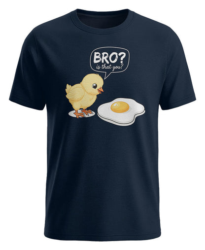 schwarzes herren t shirt lustig bro is that you küken ei design humor funshirt männer
